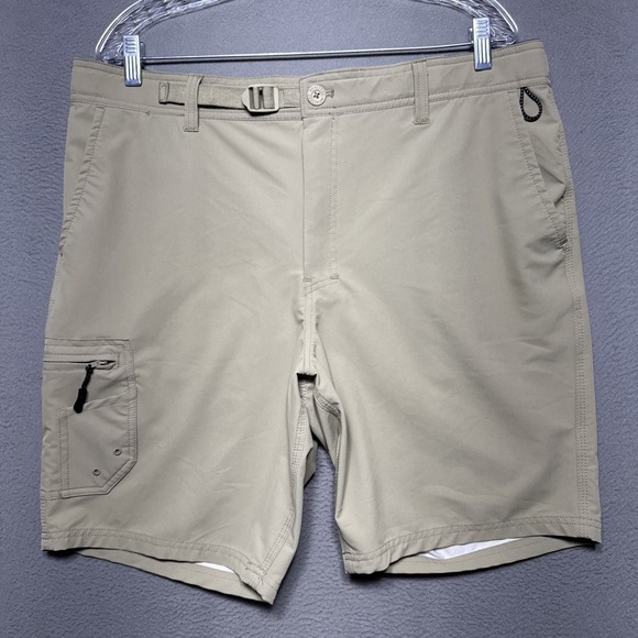 Realtree Fishing Shorts Mens Sz 36/38 Beige Performance Outdoor Hiking Gorpcore - Picture 1 of 11
